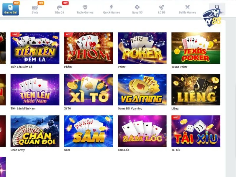 Đa dạng trò chơi poker online tại sảnh SKY88